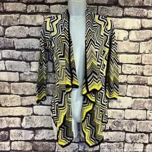 Cache No Close Shawl Front 3/4 Sleeve Sweater Size M